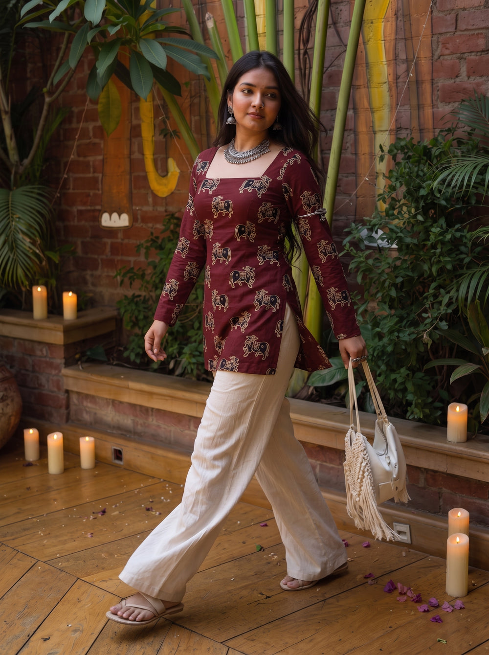 Dil Maroon styled view 4 – The Suitable