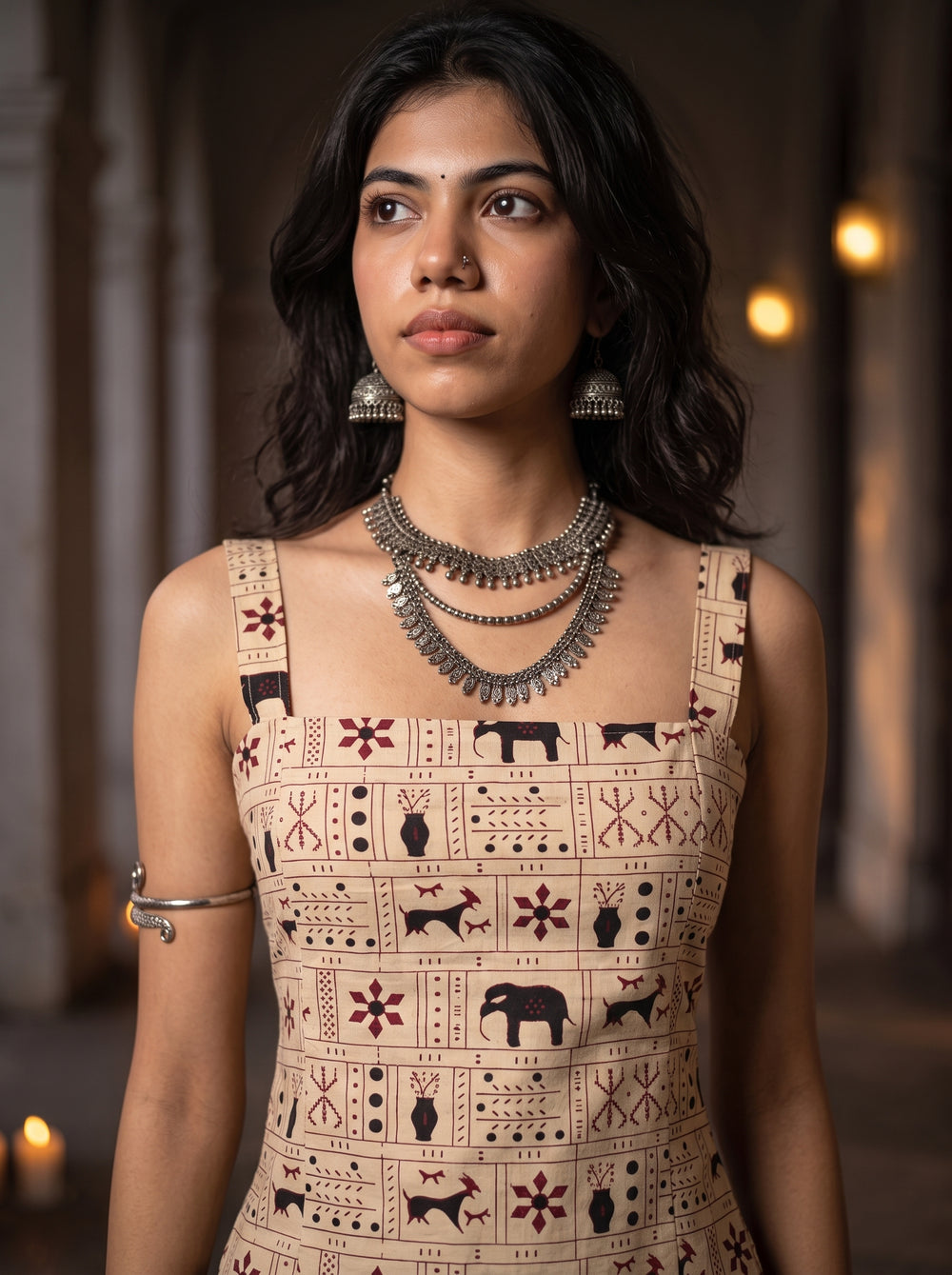 Gustaakh Beige Black neckline detail – The Suitable