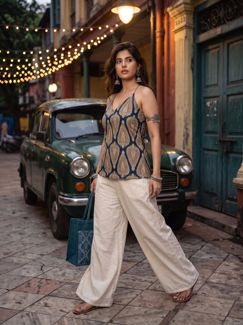 Kashish Indigo Blue styled view 6 – The Suitable