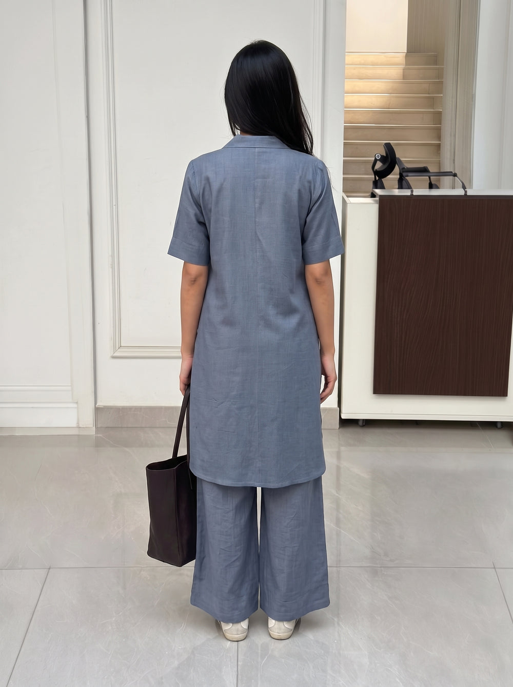 Salt And Pepper Grey back view – The Suitable