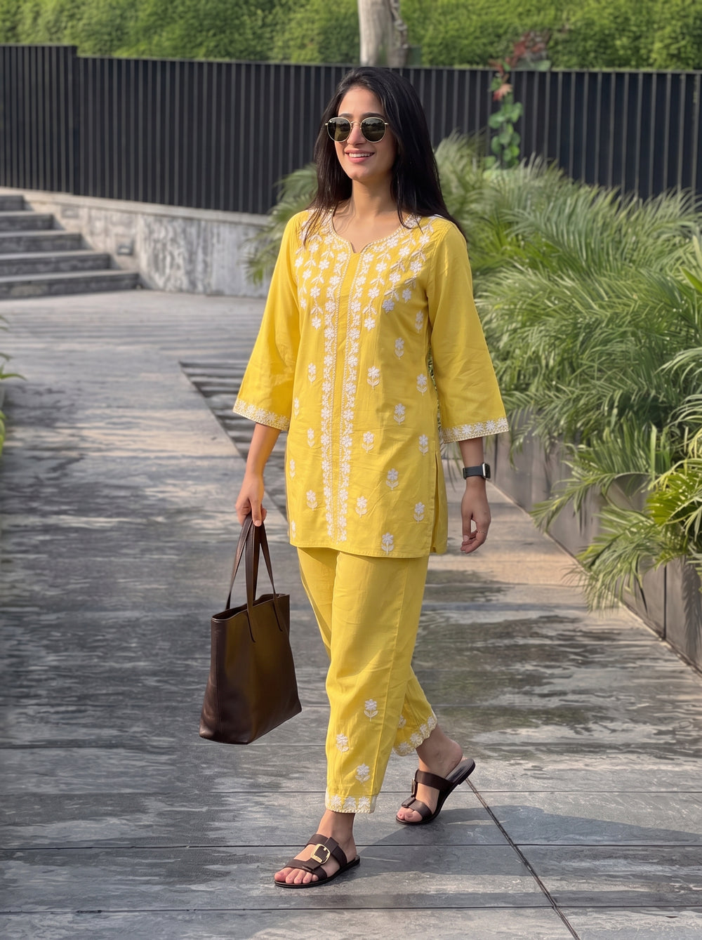 Zeenat Yellow Co-Ord Set styled view 3 – The Suitable