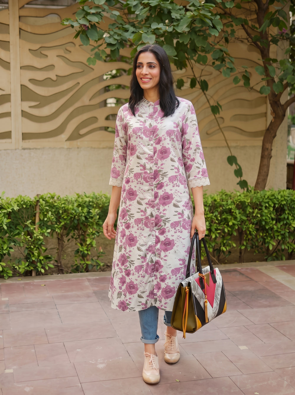 Misha A-Line Kurta candid styled view – The Suitable