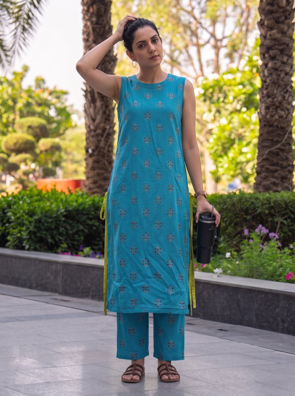 Ira Blue Co-Ord Set styled view – The Suitable