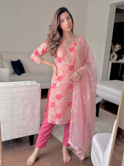 Meher Peach Suit Set styled view 6 – The Suitable