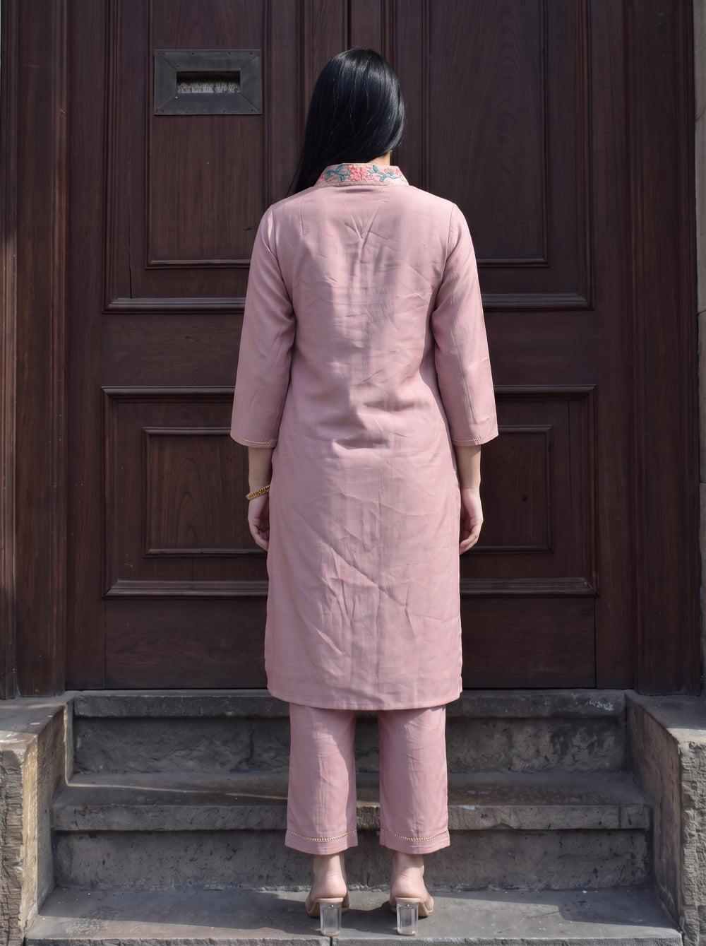 Naira Mauve Co-Ord Set back view – The Suitable