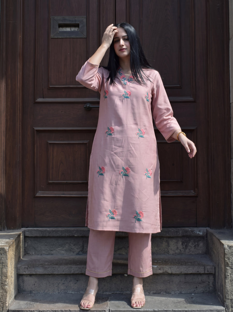 Naira Mauve Co-Ord Set front view – The Suitable