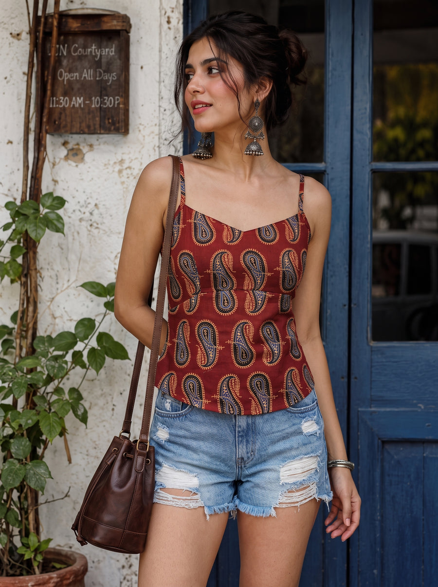 Ada Maroon front view – The Suitable