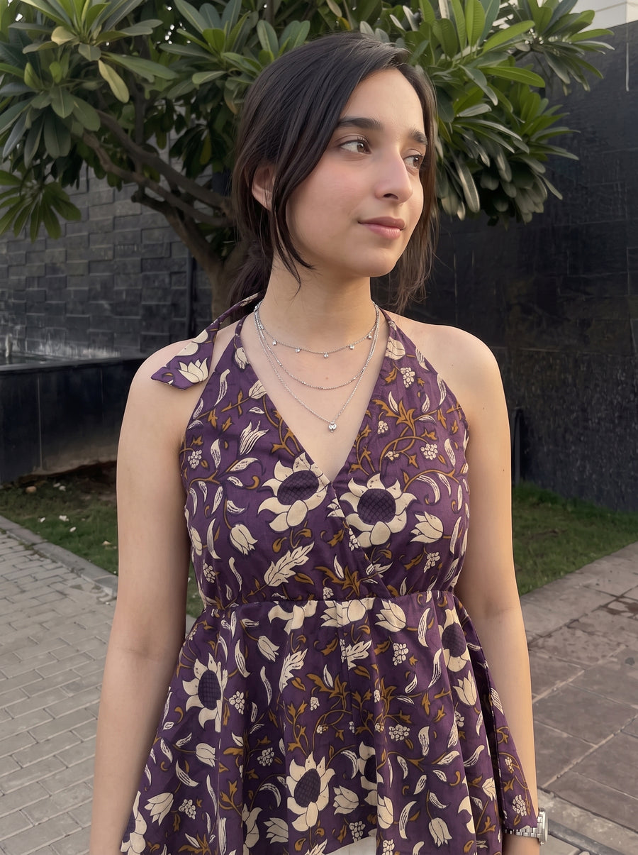 Banjaran Purple neckline detail – The Suitable