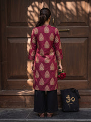 Ruhani Maroon Kurti back view – The Suitable