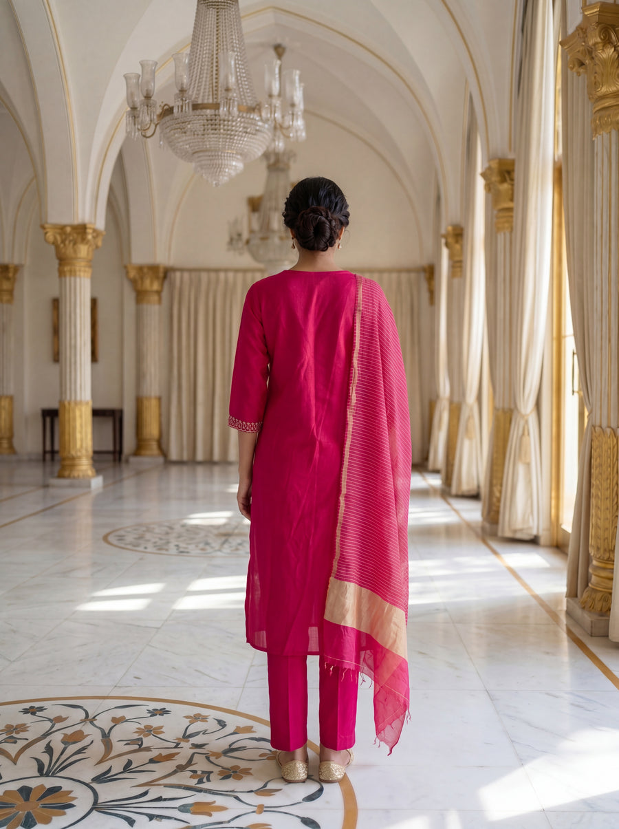 Lib01 Fuchsia back view – The Suitable