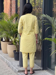 Noor Yellow Co-Ord Set back view – The Suitable