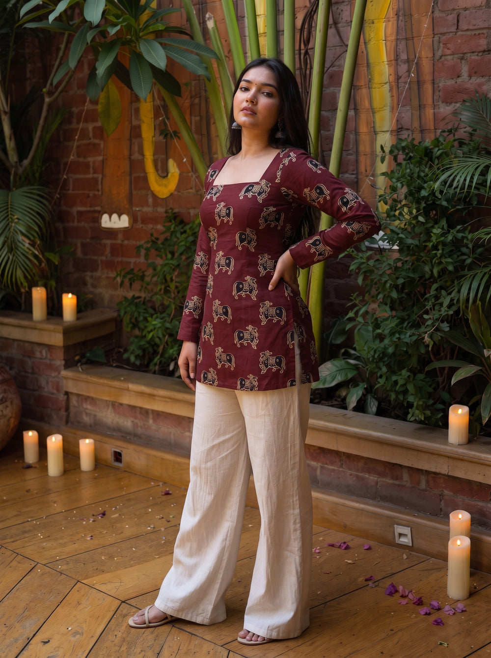 Dil Maroon styled view 5 – The Suitable