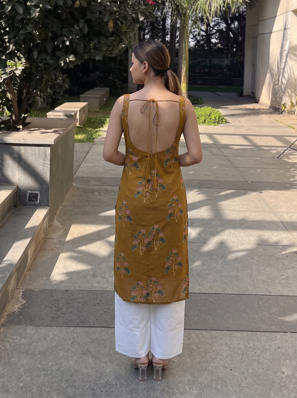 Dilruba Mustard back view – The Suitable