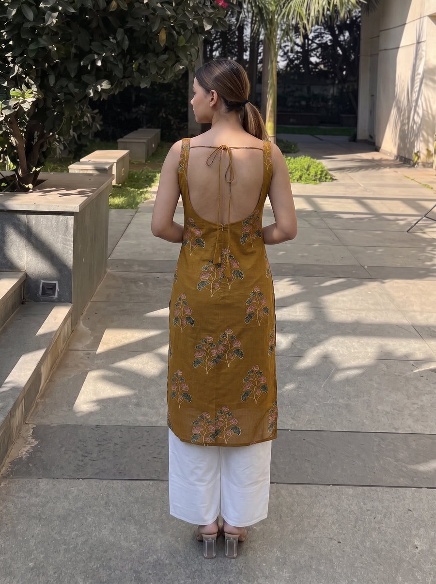 Dilruba Mustard back view – The Suitable
