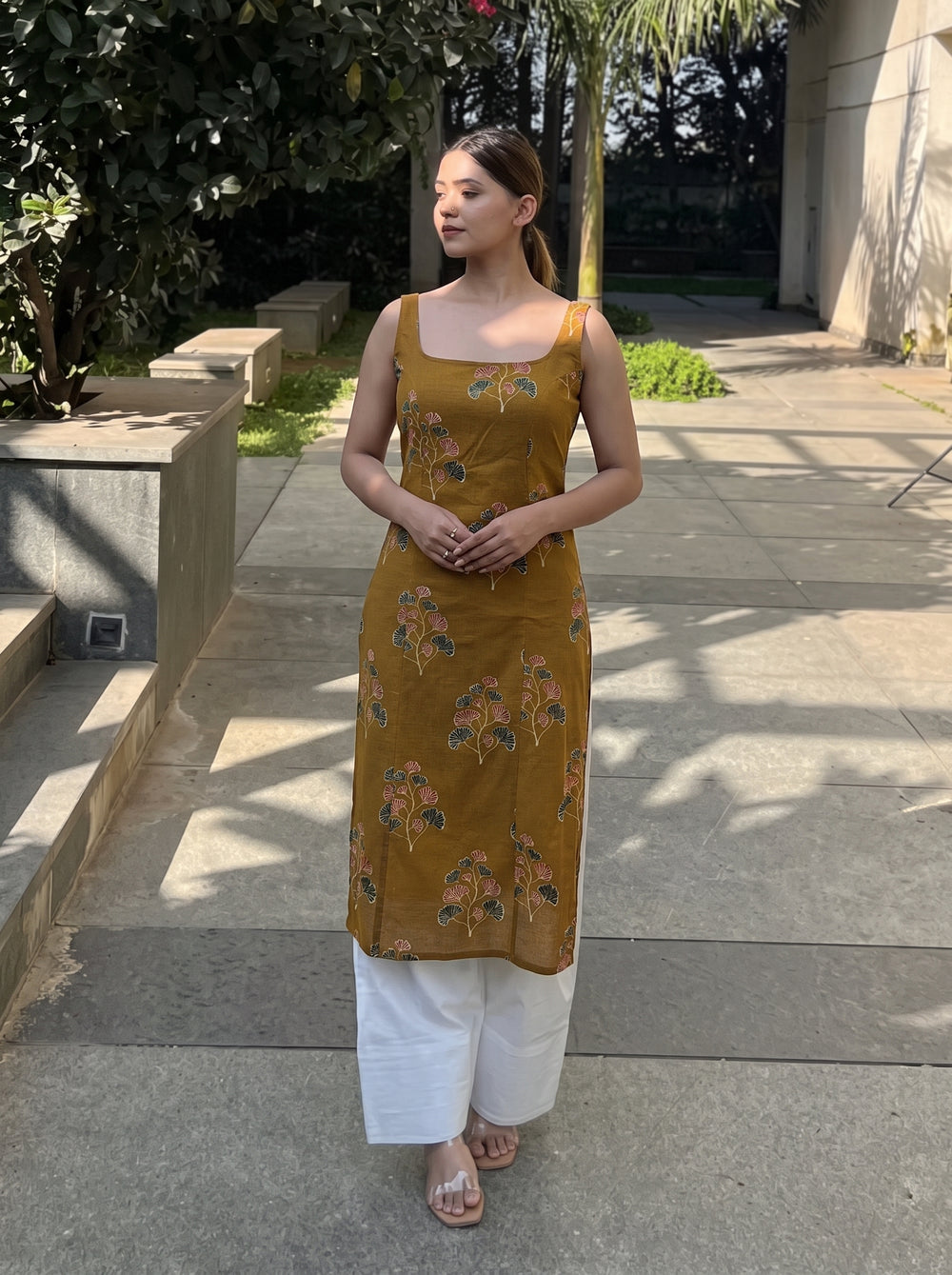 Dilruba Mustard front view – The Suitable