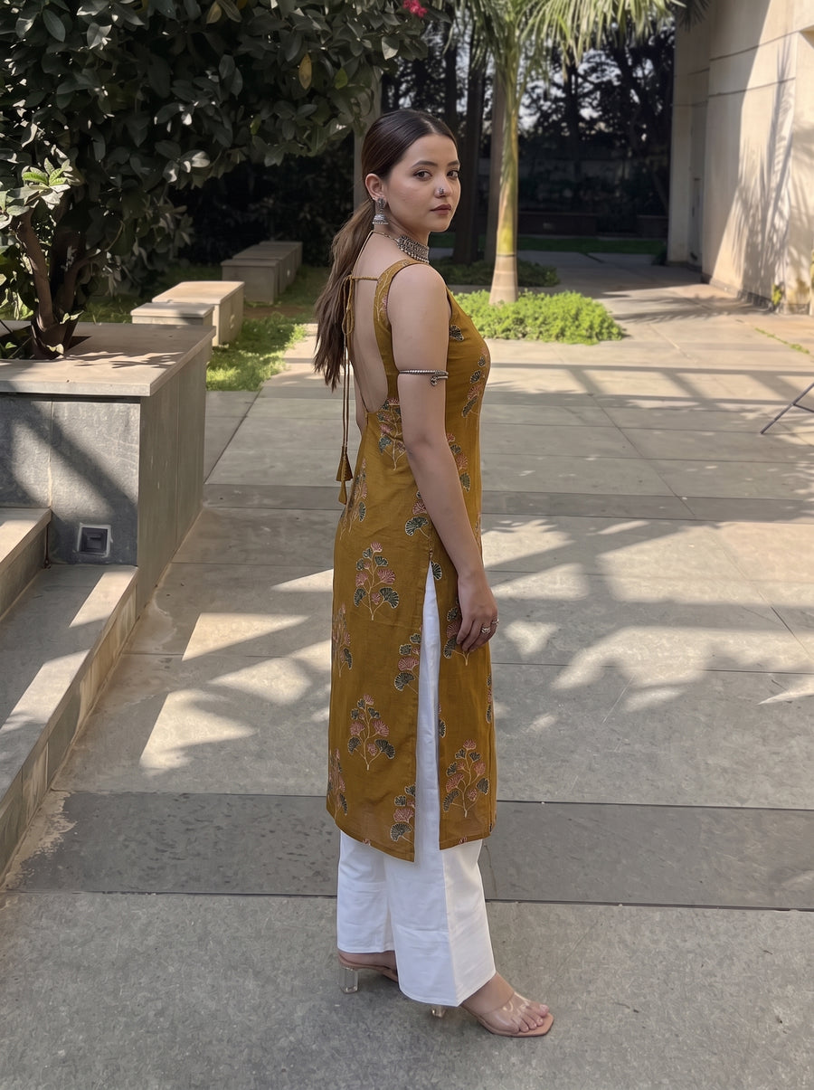 Dilruba Mustard side view – The Suitable