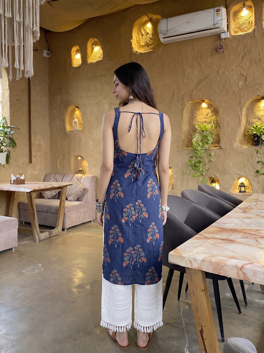 Dilruba Navy back view – The Suitable