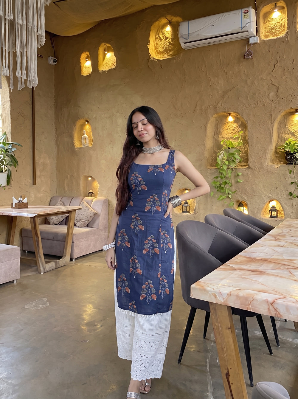 Dilruba Navy styled view 5 – The Suitable