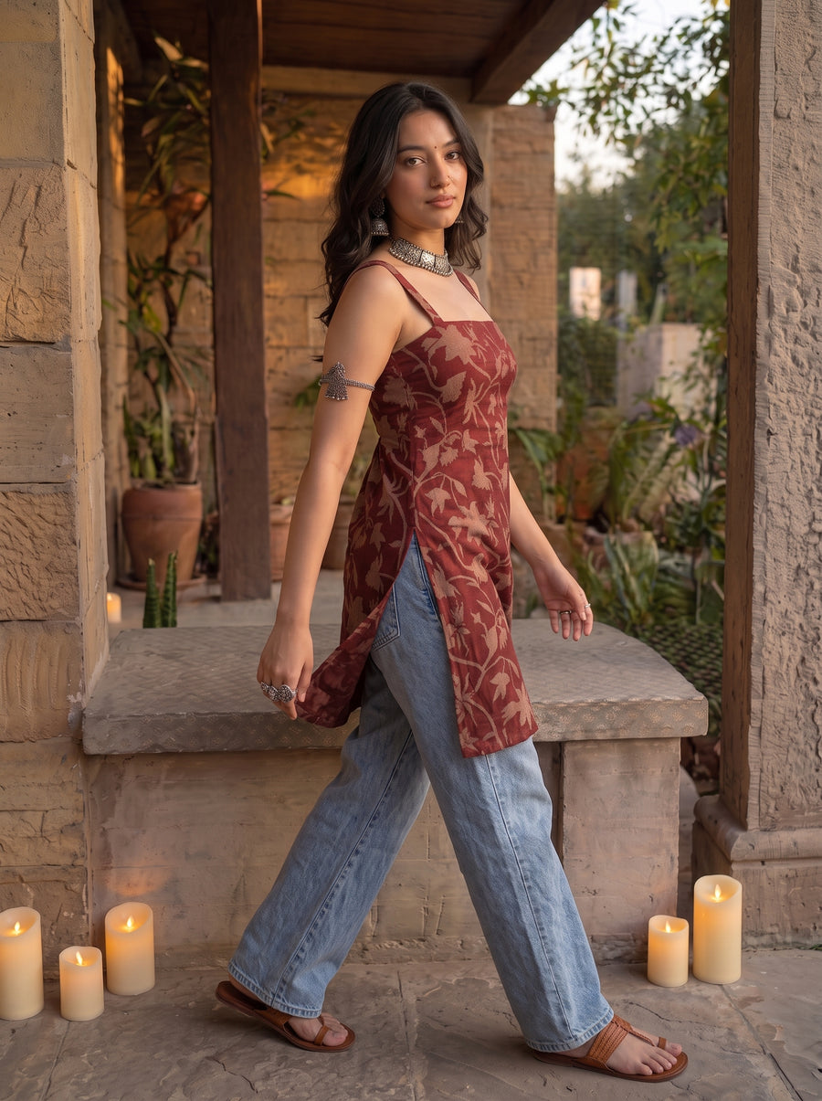 Gulnaar Red styled view 4 – The Suitable