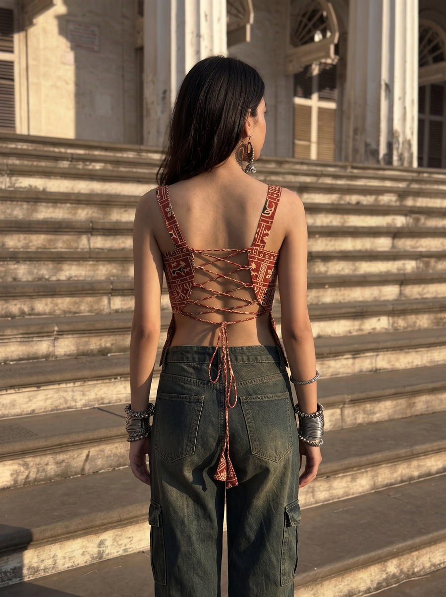 Gustaakh Maroon back view – The Suitable