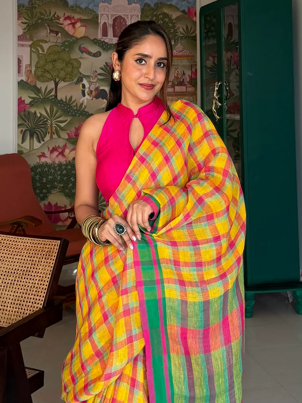Kyri Mustard Fuchsia