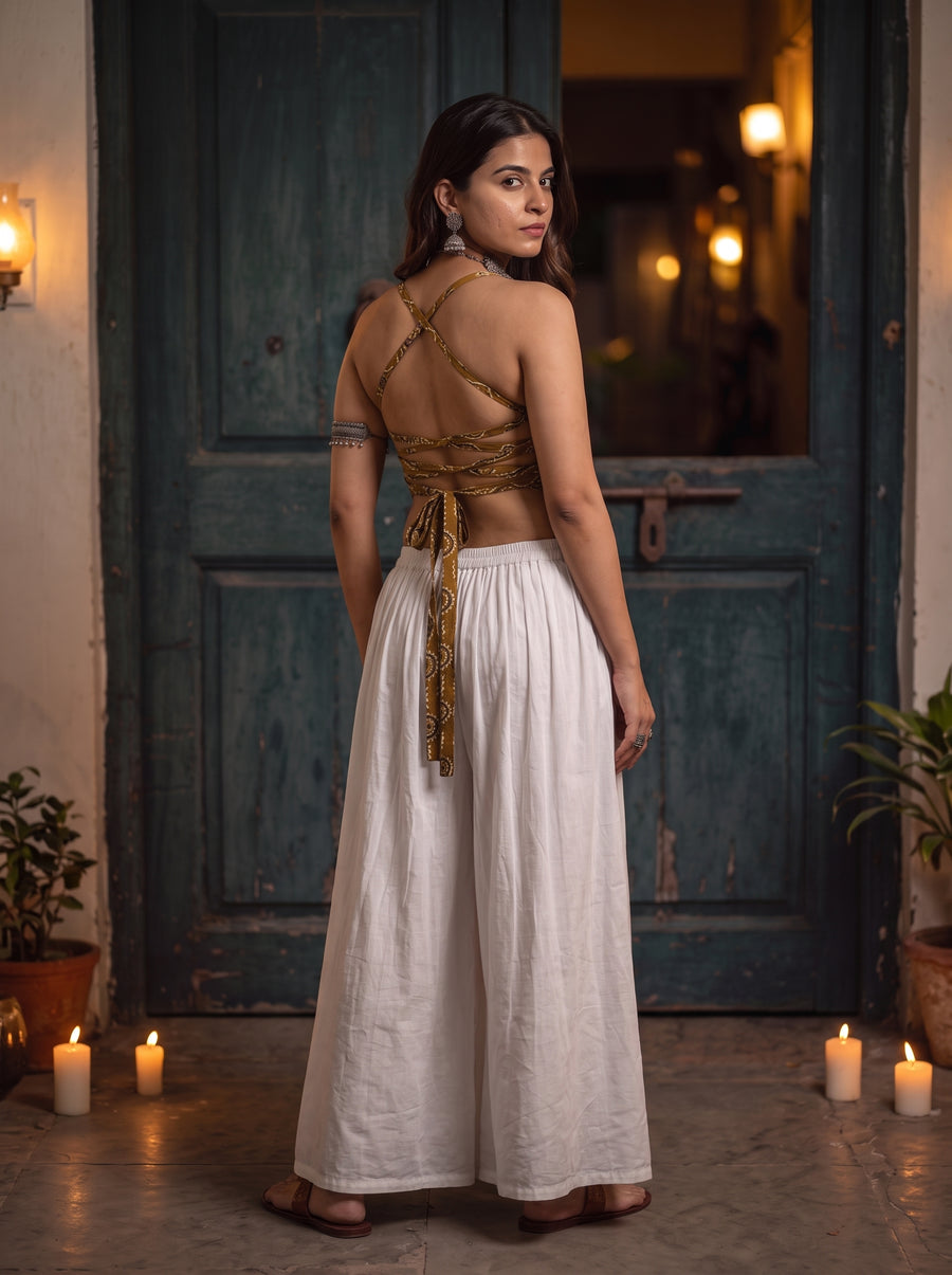 Jalwa Mustard back view – The Suitable