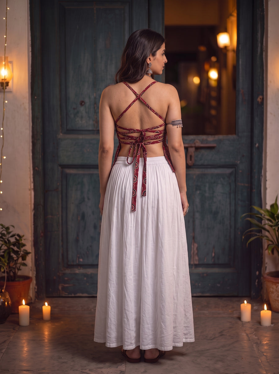 Jalwa Maroon back view – The Suitable