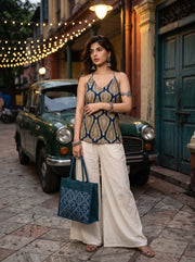 Kashish Indigo Blue front view – The Suitable