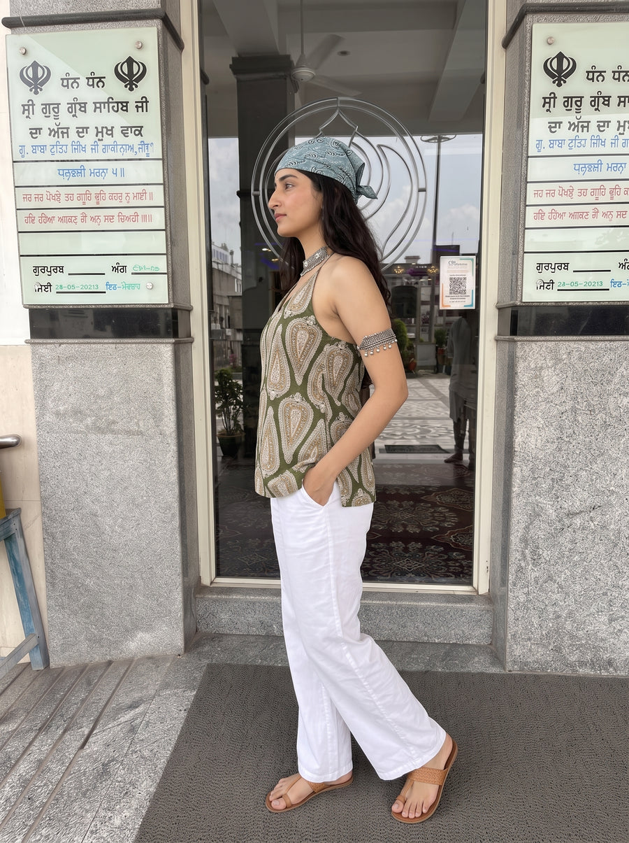 Kashish Moss Green side view – The Suitable