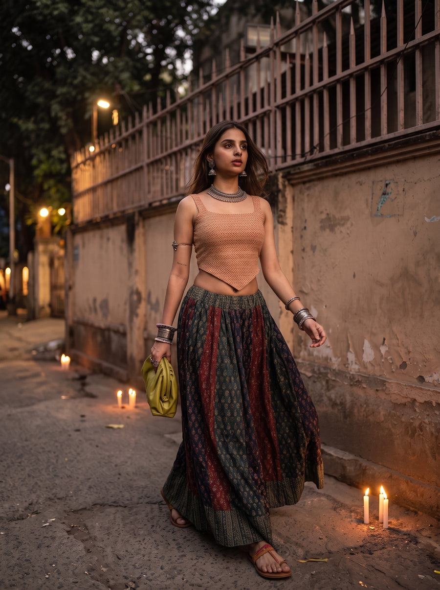 Nakhra Beige Maroon styled view 6 – The Suitable