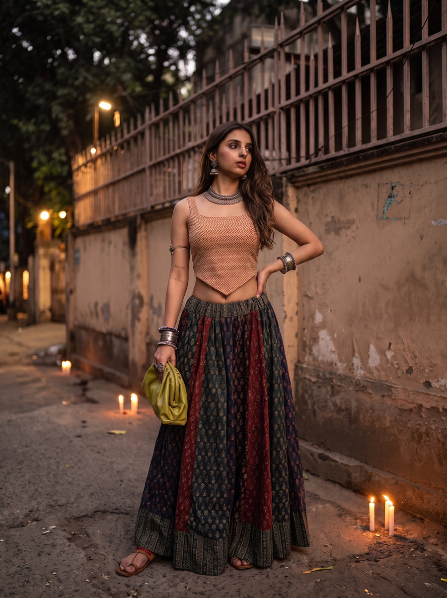 Nakhra Beige Maroon styled view 7 – The Suitable