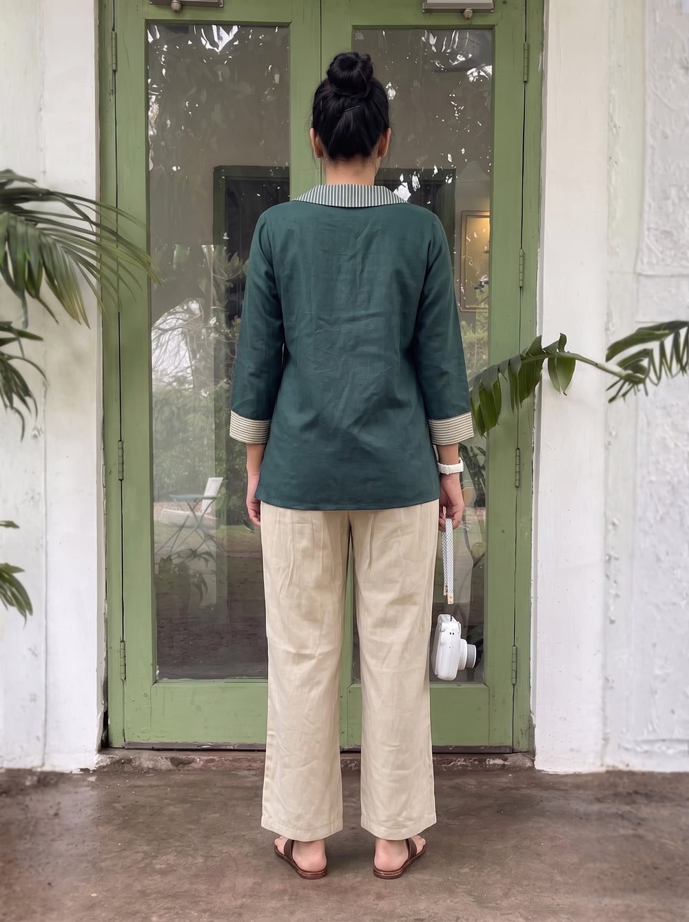 Myra Green Co-Ord Set back view – The Suitable