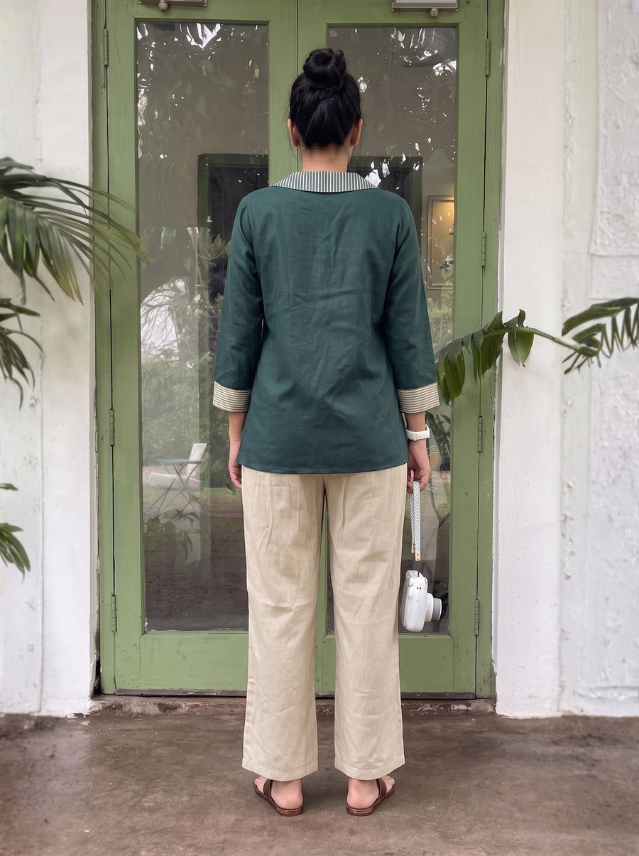 Myra Green Co-Ord Set back view – The Suitable