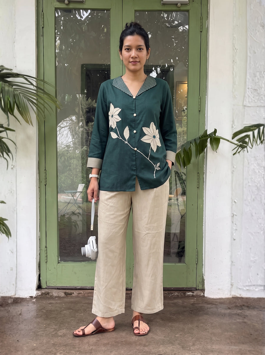 Myra Green Co-Ord Set front view – The Suitable