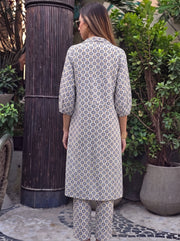 Avni Printed 3-Piece Co-Ord Set back view – The Suitable