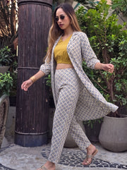 Avni Printed 3-Piece Co-Ord Set styled view 5 – The Suitable