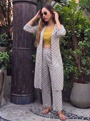 Avni Printed 3-Piece Co-Ord Set styled view – The Suitable
