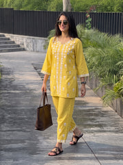 Zeenat Yellow Co-Ord Set styled view 3 – The Suitable