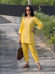 Zeenat Yellow Co-Ord Set styled view 4 – The Suitable