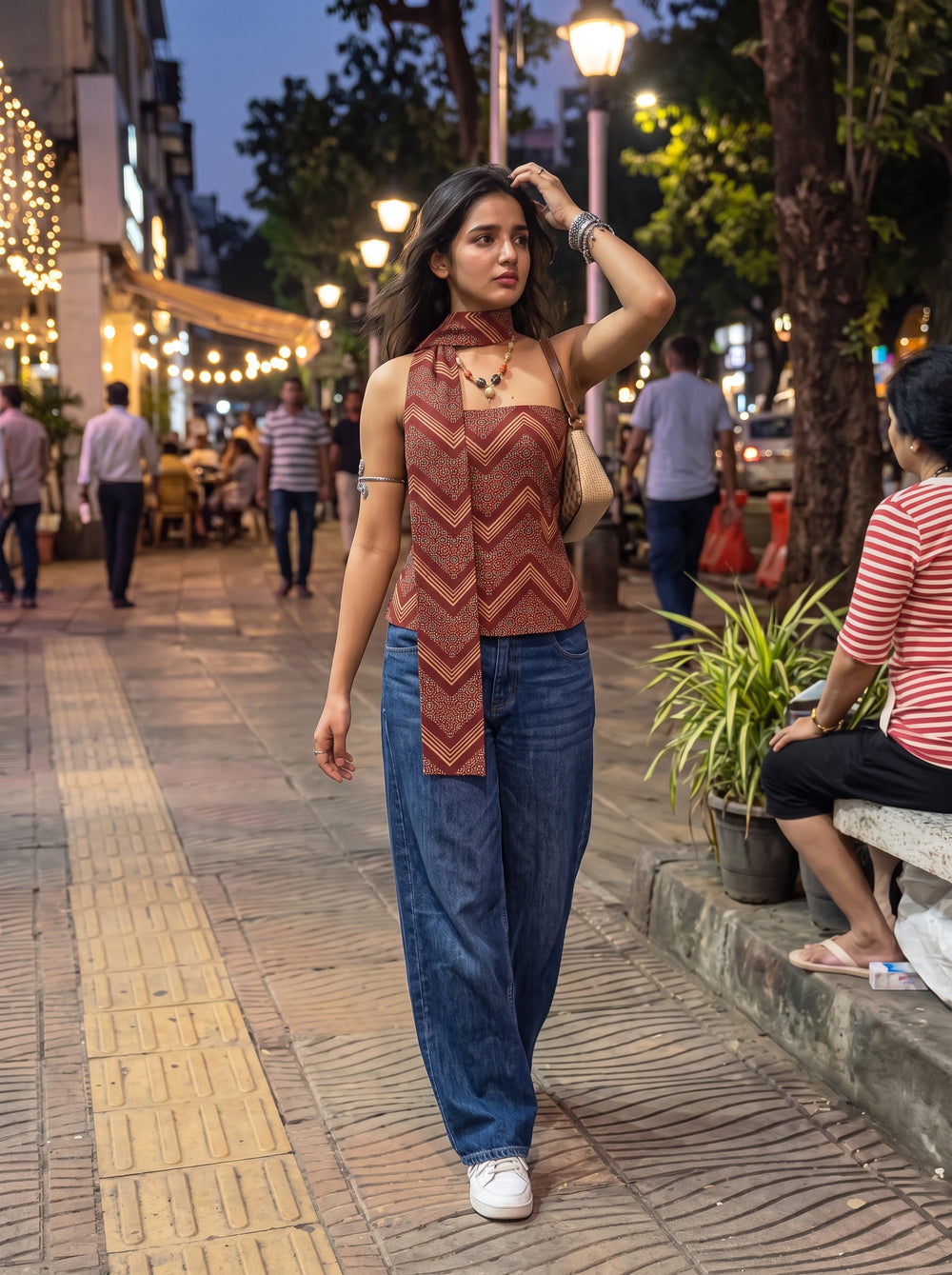 Taweez Crimson Red styled view 5 – The Suitable
