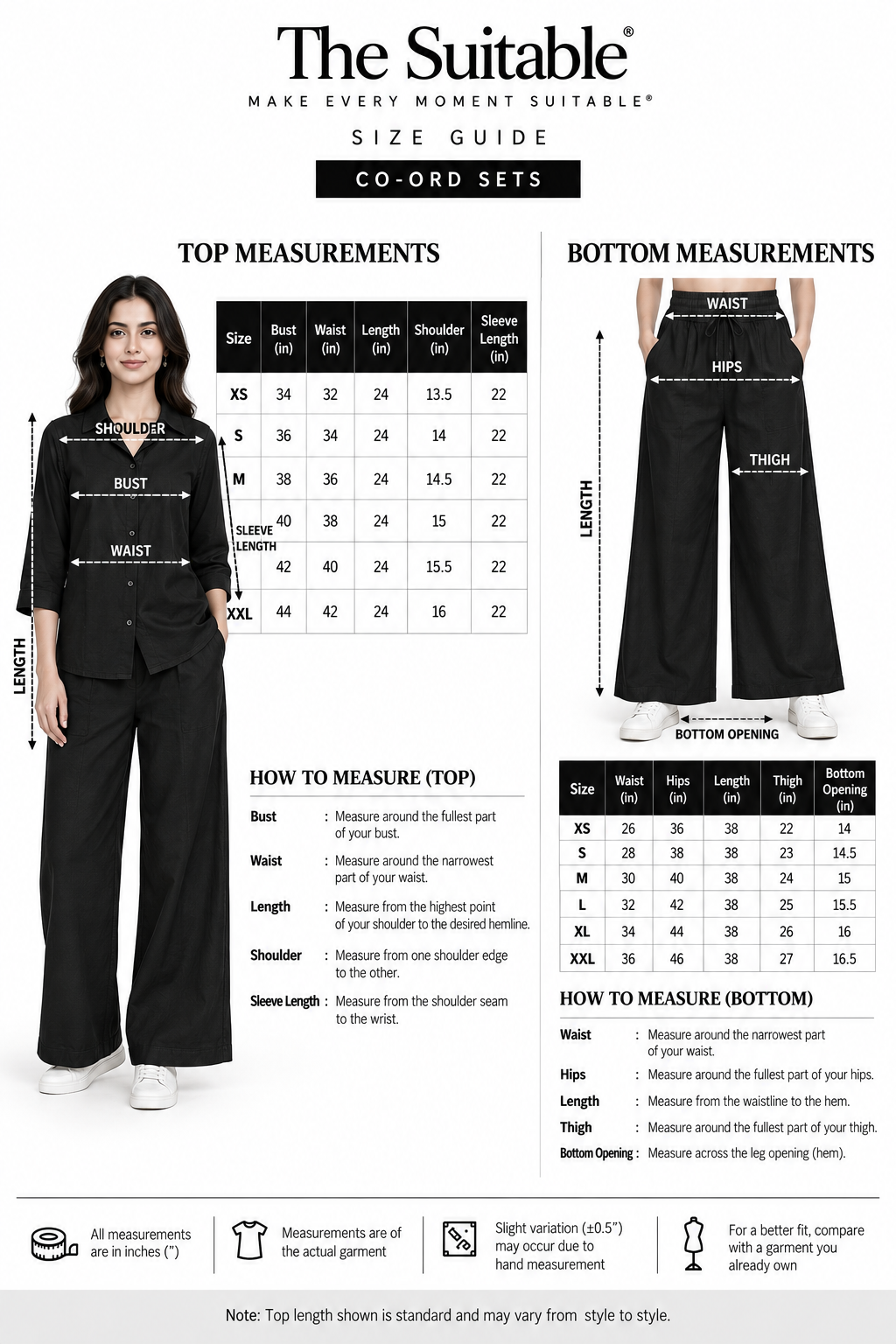 The Suitable size guide