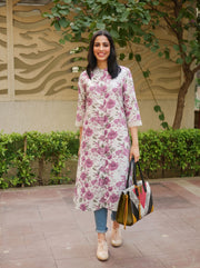 Misha A-Line Kurta front view – The Suitable