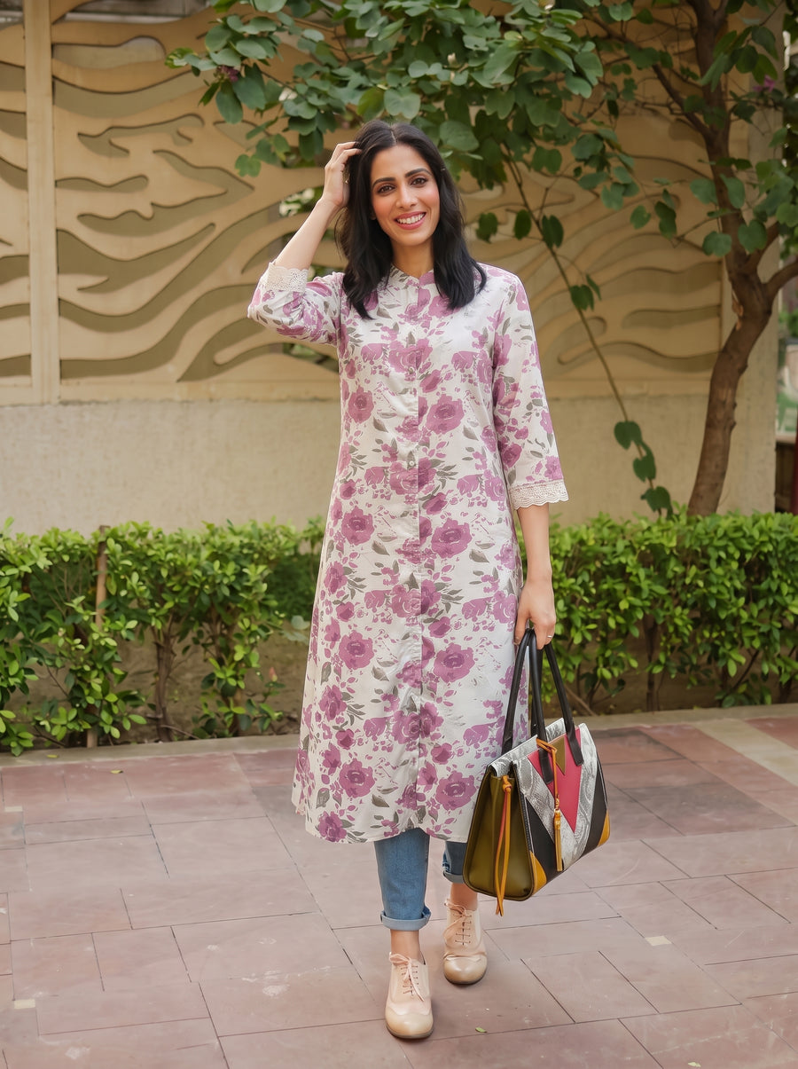 Misha A-Line Kurta styled view – The Suitable