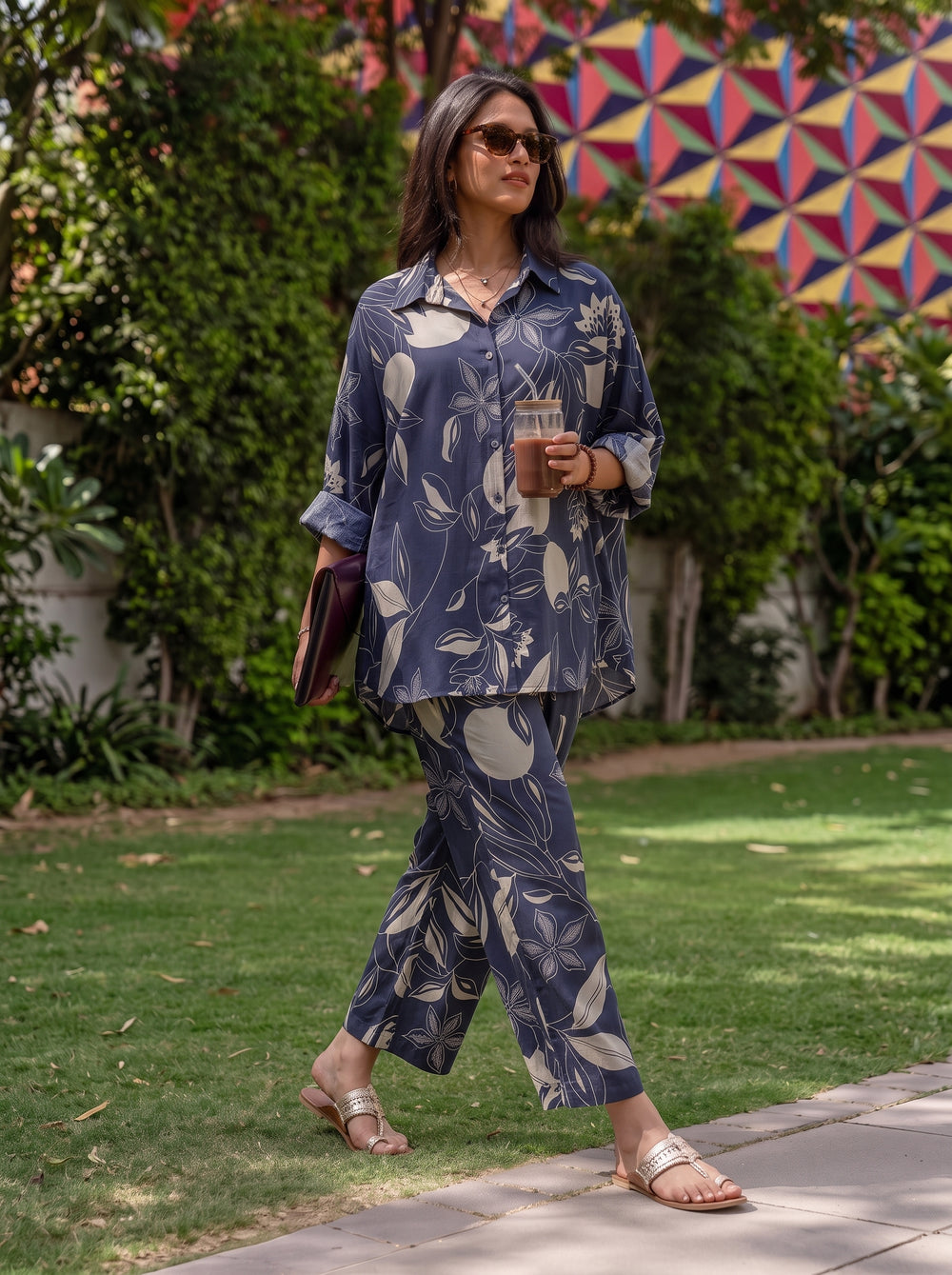 Tara Teal Blue Co-Ord Set styled view 5 – The Suitable
