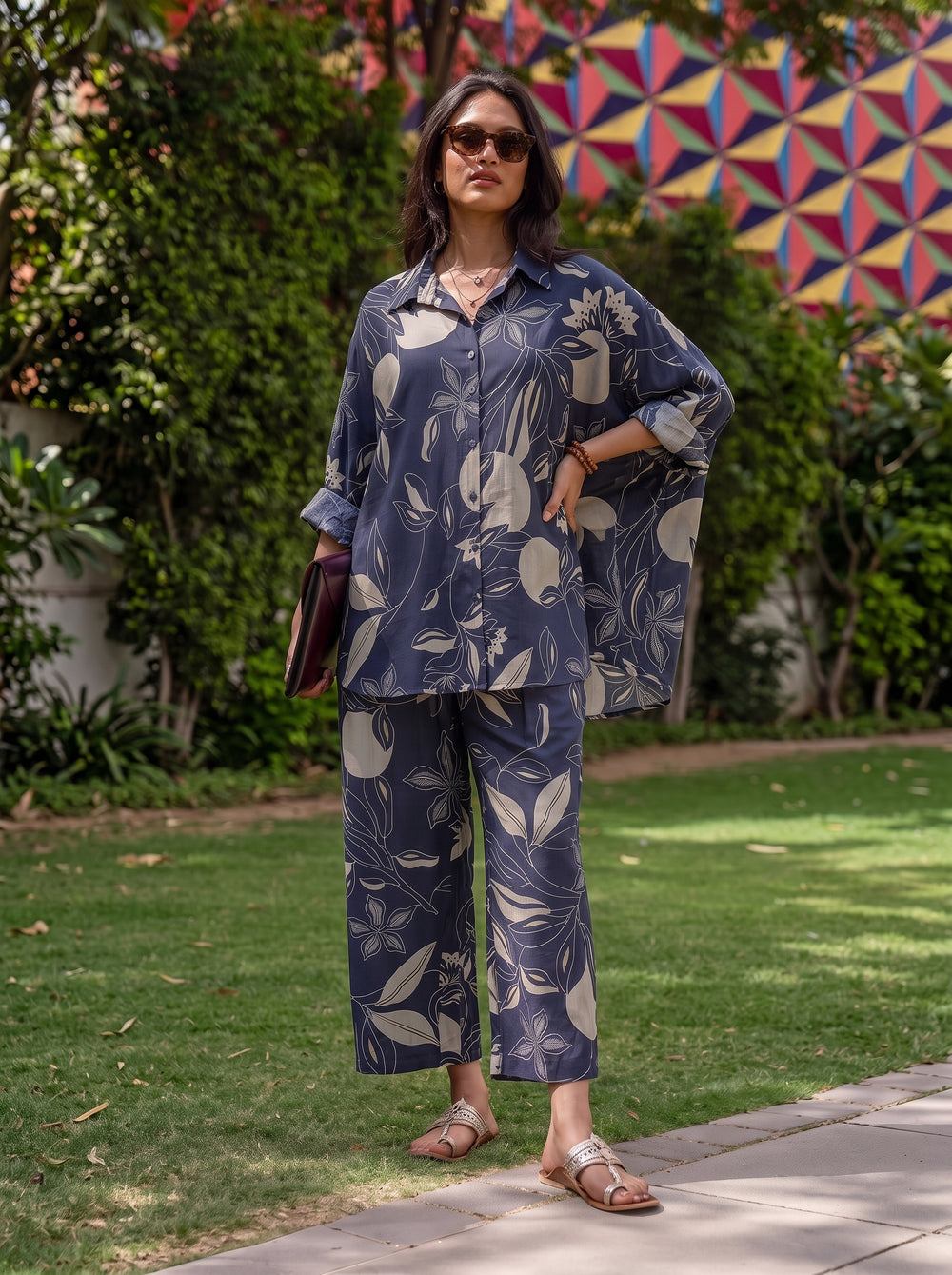 Tara Teal Blue Co-Ord Set styled view 6 – The Suitable