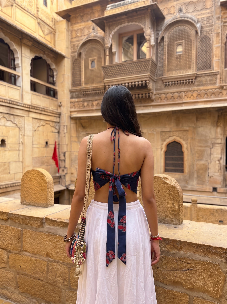 Zevar Navy back view – The Suitable