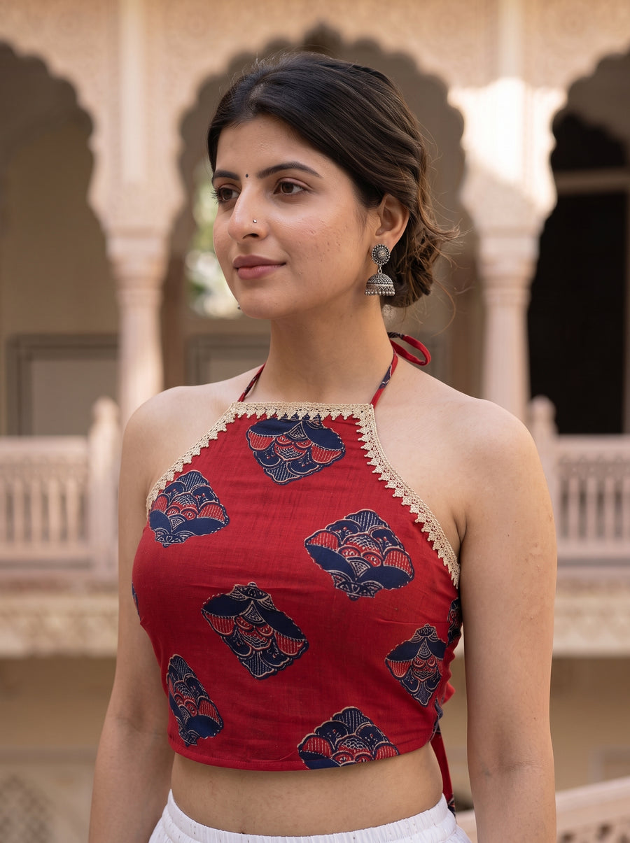 Zevar Red neckline detail – The Suitable