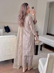 Zoya Mocha Mousse Suit Set back view – The Suitable