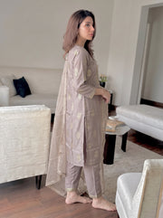 Zoya Mocha Mousse Suit Set side view – The Suitable
