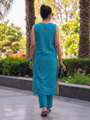 Ira Blue Co-Ord Set back view – The Suitable